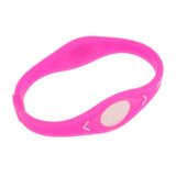 2pcs/set Charm Designer Power Energy Bracelet Bangles For Women Men Sport Wristbands Balance Ion Magnetic Therapy Silicone