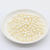 3/4/6/8mm Round color No Hole Acrylic Imitation pearl bead loose beads Decoration Diy Jewelry headwear Necklace Making for women