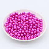 3/4/6/8mm Round color No Hole Acrylic Imitation pearl bead loose beads Decoration Diy Jewelry headwear Necklace Making for women