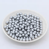 3/4/6/8mm Round color No Hole Acrylic Imitation pearl bead loose beads Decoration Diy Jewelry headwear Necklace Making for women