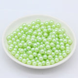 3/4/6/8mm Round color No Hole Acrylic Imitation pearl bead loose beads Decoration Diy Jewelry headwear Necklace Making for women