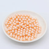 3/4/6/8mm Round color No Hole Acrylic Imitation pearl bead loose beads Decoration Diy Jewelry headwear Necklace Making for women