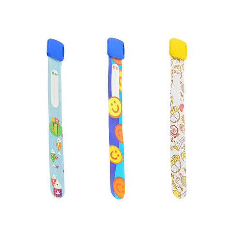 3 pcs Child Safety ID Wristband, Band Reusable Safety Wristbands for Kids, Variety of Designs and Colours Fully Adjustable