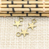 30pcs Charms star 11x8mm Tibetan Silver Plated Pendants Antique Jewelry Making DIY Handmade Craft