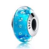 32 Styles Real 925 Sterling Silver Effervescence Murano Glass Beads Fit Original Charm Bracelet Authentic S925 Jewelry