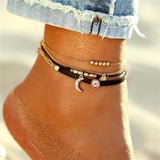 3PCS/Lot Bohemian Eagle Sequins Anklets For Women Fashion Gold Color Bracelet Anklet on the Leg Beach Foot Accessories Wholesale