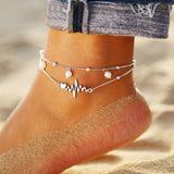 3PCS/Lot Bohemian Eagle Sequins Anklets For Women Fashion Gold Color Bracelet Anklet on the Leg Beach Foot Accessories Wholesale