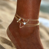 3PCS/Lot Bohemian Eagle Sequins Anklets For Women Fashion Gold Color Bracelet Anklet on the Leg Beach Foot Accessories Wholesale