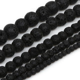 4 6 8 10mm Natural Stone Beads Matte Lava Tiger Eye Red Black Onxy  Loose Stone Beads For Jewelry Making DIY Bracelet Necklace