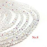 4mm/ 6mm/8mm Crystal Rondel Beads Wheel Faceted Glass Beads for Jewelry Making Diy Jewelry Accessories Jewelry Findings