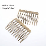 5/10 Teeth Metal Hair Comb Bronze Tone Hair Clips Claw Hairpins DIY Jewelry Findings & Components Wedding Hair Supplies HK107