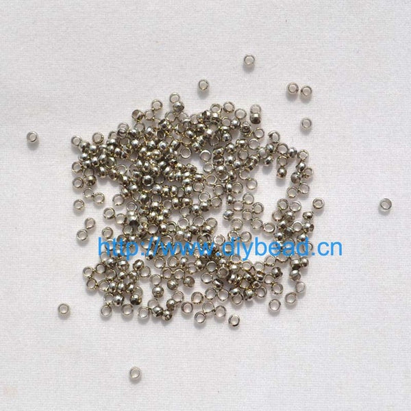 500pcs/lot jewelry findings and components 2MM Ball Plunger metal Accessory Smooth Ball Crimps Beads