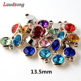 50Pcs Rose Gold Acrylic Beads Drill Charm Pendants For Jewelry Making Bracelet necklace Accessories Findings