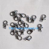 50pcs DIY jewelry findings & components,Bracelet Department,12*6mm Gold/Rhodium/Black/Silver Lobster Clasps Claw Clasp