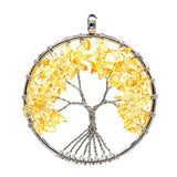 7 Chakra Quartz Natural Stone Tree of Life pendulum Pendant Necklace for Women  Healing Crystal Necklaces Pendants Reiki Jewelry