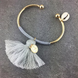 8 Colors Bohemia Tassel Charm Bracelets For Women Fashion Gold Color silver Cuff Bangles & Bracelets Wrap Jewelry
