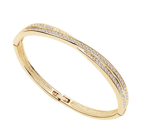 AAAA+ Rhinestones Circle Cuff X Bracelet Bangle Fashion jewelry free drop shipping charms women cute romantic lover gift quality