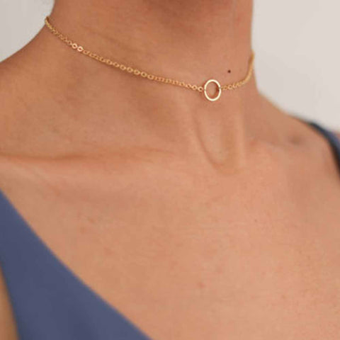 AILEND 2018 New Fashion Simple Dainty Gold Choker Karma Necklace Bohemian Jewelry Gifts for Her