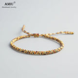 AMIU 19 Colors Tibetan Buddhist Love Lucky Charm Tibetan Bracelets & Bangles For Women Men Handmade Knots Rope Budda Bracelet