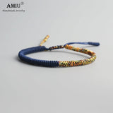 AMIU 19 Colors Tibetan Buddhist Love Lucky Charm Tibetan Bracelets & Bangles For Women Men Handmade Knots Rope Budda Bracelet