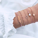 Ailend Bohemian Shell Moon Bracelet Set Fashion Pop Bracelet Women's Gift Vintage Bracelet Party 2019