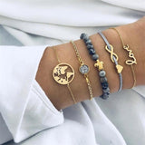 Ailend Bohemian Shell Moon Bracelet Set Fashion Pop Bracelet Women's Gift Vintage Bracelet Party 2019