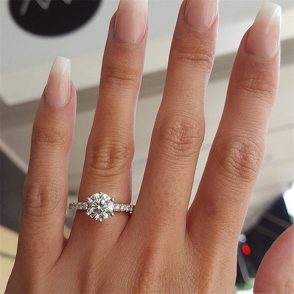 Ailend zircon crystal ring female ring accept custom jewelry gift 2019 popular hot fashion girl statement high quality
