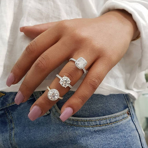 Ailend zircon crystal ring female ring accept custom jewelry gift 2019 popular hot fashion girl statement high quality