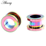 Alisouy 1PC 2-30mm Ear Gauges 316L Stainless Steel Ear Tunnels Plugs Piercing Jewelry Ear Stretchers Expander Plugs and Tunnels