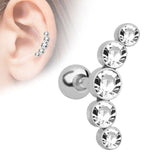 Crystal Gem Ear Tragus Rings