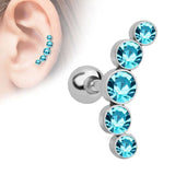 Crystal Gem Ear Tragus Rings