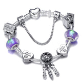 Animal Mickey Charm Bracelets & Bangles Women Jewelry Minnie Pink Bow-Knot Pendant Brand Bracelet DIY Handmade for Girl Gift