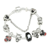 Animal Mickey Charm Bracelets & Bangles Women Jewelry Minnie Pink Bow-Knot Pendant Brand Bracelet DIY Handmade for Girl Gift