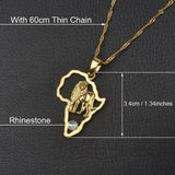 Anniyo Africa Map Pendant Necklace for Women Men Silver/Gold Color Ethiopian Jewelry Wholesale African Maps Hiphop Item #132106