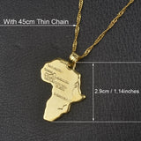 Anniyo Africa Map Pendant Necklace for Women Men Silver/Gold Color Ethiopian Jewelry Wholesale African Maps Hiphop Item #132106