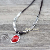 Anslow Fashion Jewelry Handmade DIY Wrap Leather Candy Style Short Necklace For Women Lady Female Party Gift LOW0076AN