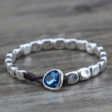 Anslow New Designer Handmade DIY Wrap Rope Silver Beads Pink Blue Crystal Bracelet For Women Girl Femme Jewelry Gift LOW0735LB