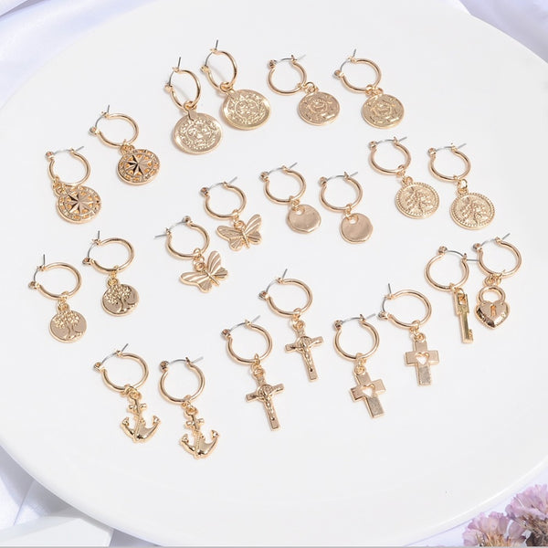 Artilady Tiny Hoop Earrings for Women Gold Cartilage Hoop Earrings jewelry Endless Heart Shell Earrings gift Drop shipping