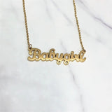 Baby Girl Necklace Personalized Babygirl Necklace Custom name Letter Pendants Stainless Steel Birthday Gift Girlfriend Jewelry