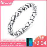 Bamoer real  925 Sterling Silver Forever Love Heart Finger Ring Original Jewelry Gift GLOBAL SHOPPING FESTIVAL 2019 PA7108