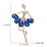 Belleper Temperament Ballet Girl Dancer Crystal Brooches Women Cute Pin Cartoon Beautiful Princess Ballerina Punk Boy Jewelry