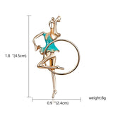 Belleper Temperament Ballet Girl Dancer Crystal Brooches Women Cute Pin Cartoon Beautiful Princess Ballerina Punk Boy Jewelry