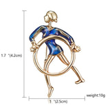 Belleper Temperament Ballet Girl Dancer Crystal Brooches Women Cute Pin Cartoon Beautiful Princess Ballerina Punk Boy Jewelry