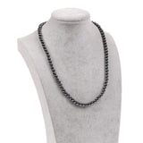 Black Round Beads Hematite Necklace Beaded Necklace 6mm 8mm 10mm Magnetic Power Jewelry for Men and Women