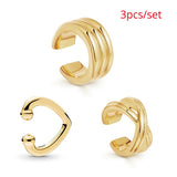 Bohemian Crystal Ear Cuff Earring for Women Multicolor C-Shape No Pierced Small Earring Bridal Wedding Ear Clip Jewelry Gifts