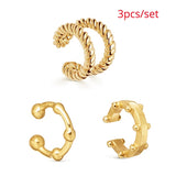 Bohemian Crystal Ear Cuff Earring for Women Multicolor C-Shape No Pierced Small Earring Bridal Wedding Ear Clip Jewelry Gifts