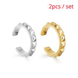 Bohemian Crystal Ear Cuff Earring for Women Multicolor C-Shape No Pierced Small Earring Bridal Wedding Ear Clip Jewelry Gifts