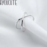 Bohemian Vintage 925 Sterling Silver Cross Rings for Women Wedding Trendy Jewelry Large Adjustable Antique Rings Anillos