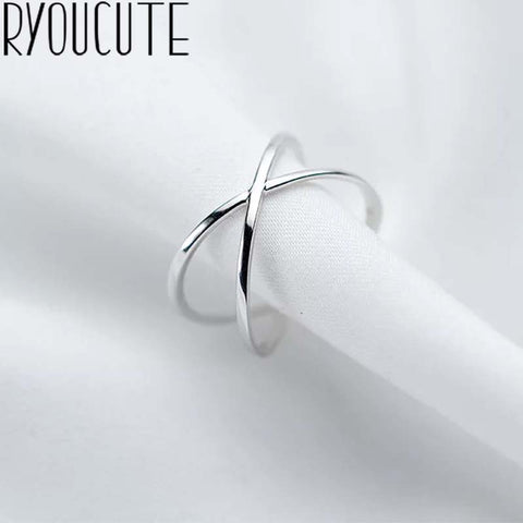 Bohemian Vintage 925 Sterling Silver Cross Rings for Women Wedding Trendy Jewelry Large Adjustable Antique Rings Anillos