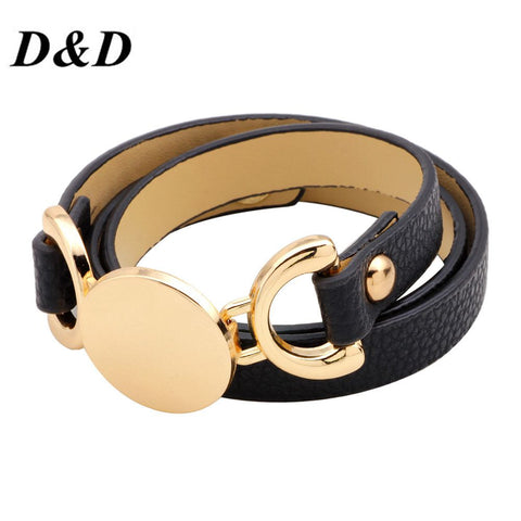 Bracelets & Bangles New Arrival 2018 New Simple Leather Bracelet Ms Original Multi-layer Winding Act The Role Ofing Is Tasted
